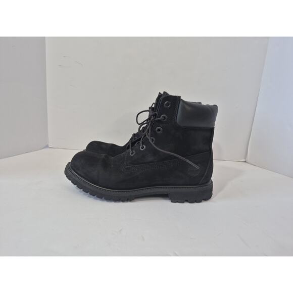 Timberland Womens Black Lace Up Leather Grunge Combat Premium 6in Boots 9M - Picture 3 of 14